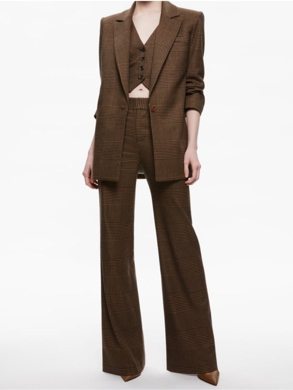 Alice + Olivia Brown And Black COLLEY Suit.